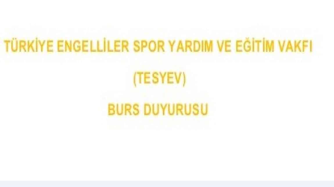 TÜRKİYE ENGELLİLER SPOR YARDIM VE EĞİTİM VAKFI BURSU